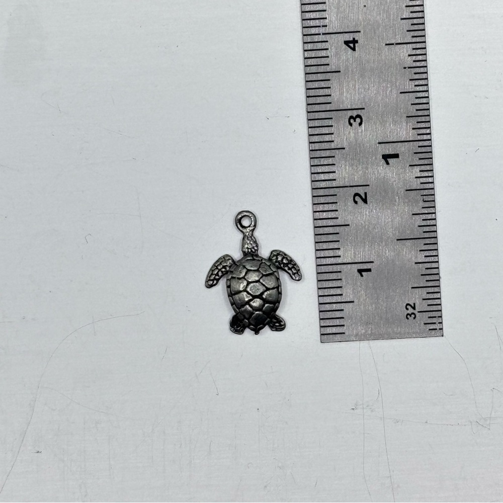 Sterling Silver Turtle Pendant Charm - Picture 3 of 3